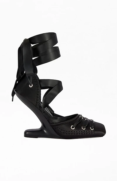 AZALEA WANG Women's Pirouette Black Wedge Pumps