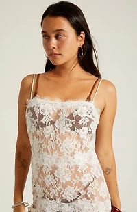 Beverly and Beck Agnes Sheer Lace Festival Maxi Dress