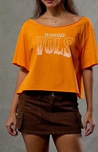 WILD COLLECTIVE Tennessee Volunteers Off-The-Shoulder Oversized T-Shirt
