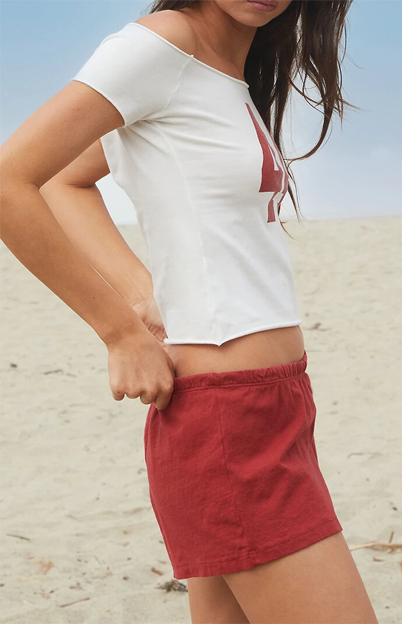 John Galt White Bonnie 44 Off-The-Shoulder Crop Top