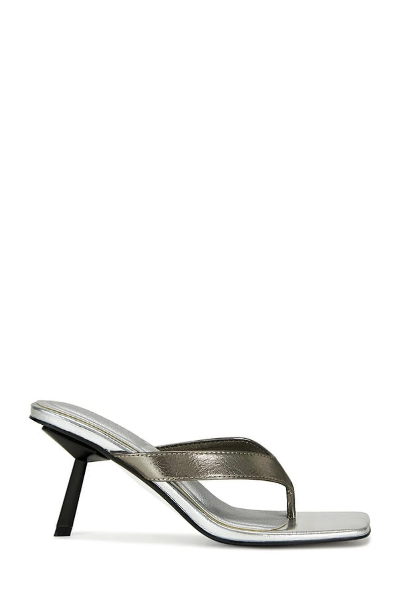 AZALEA WANG Women's Metallic Umberta Stiletto Heels