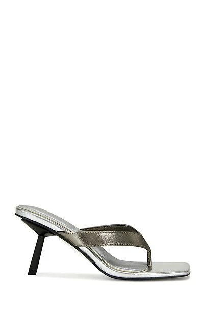 AZALEA WANG Women's Metallic Umberta Stiletto Heels