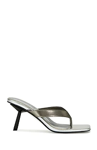 AZALEA WANG Women's Metallic Umberta Stiletto Heels