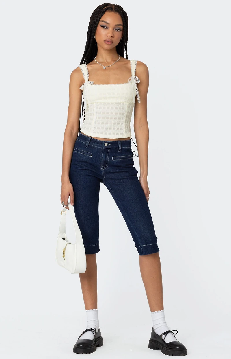 Edikted Textured Bustier Top