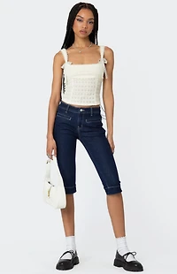 Edikted Textured Bustier Top
