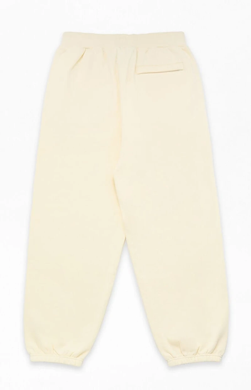 Awake NY Cream Classic Logo Sweatpants