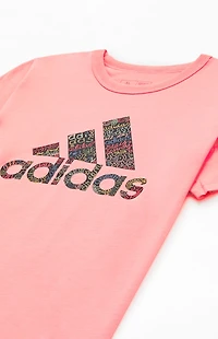adidas Kids Pink Logo T-Shirt