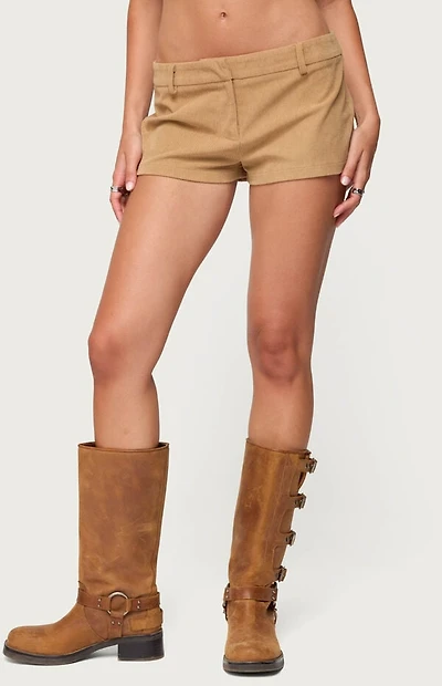 Edikted Kyler Corduroy Micro Shorts