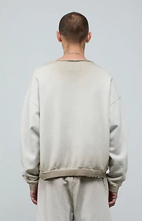 A.R.C. Khaki Vintage Wash Heavyweight Fleece Cutoff Sweatshirt