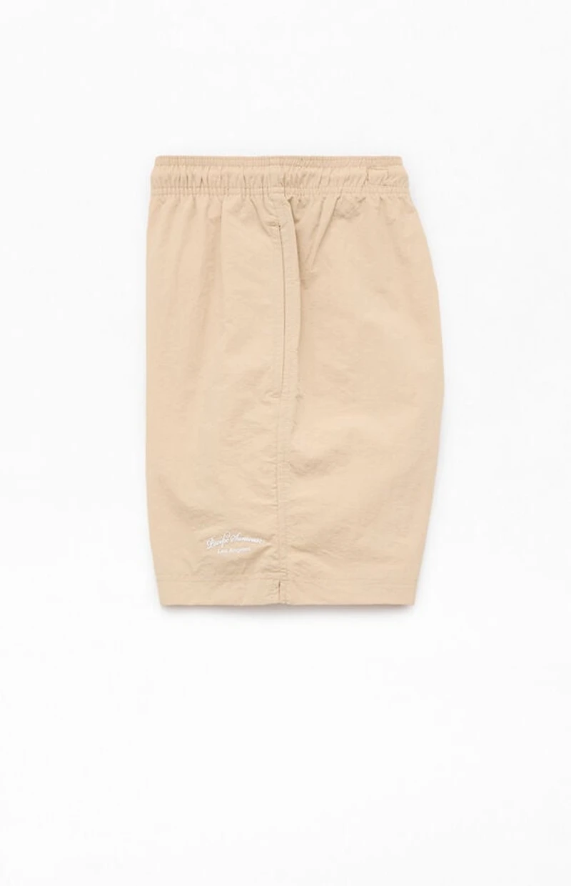 Pacsun Tan Collegiate 6.5'' Swim Trunks