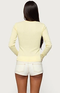 Edikted Maeva Button Up Pointelle Top