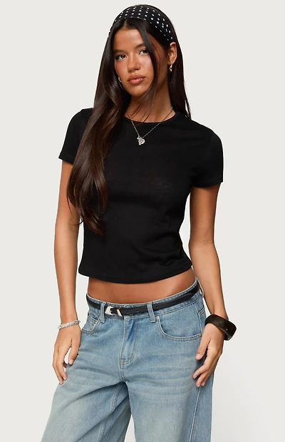 Edikted Nikkey Semi Sheer T-Shirt