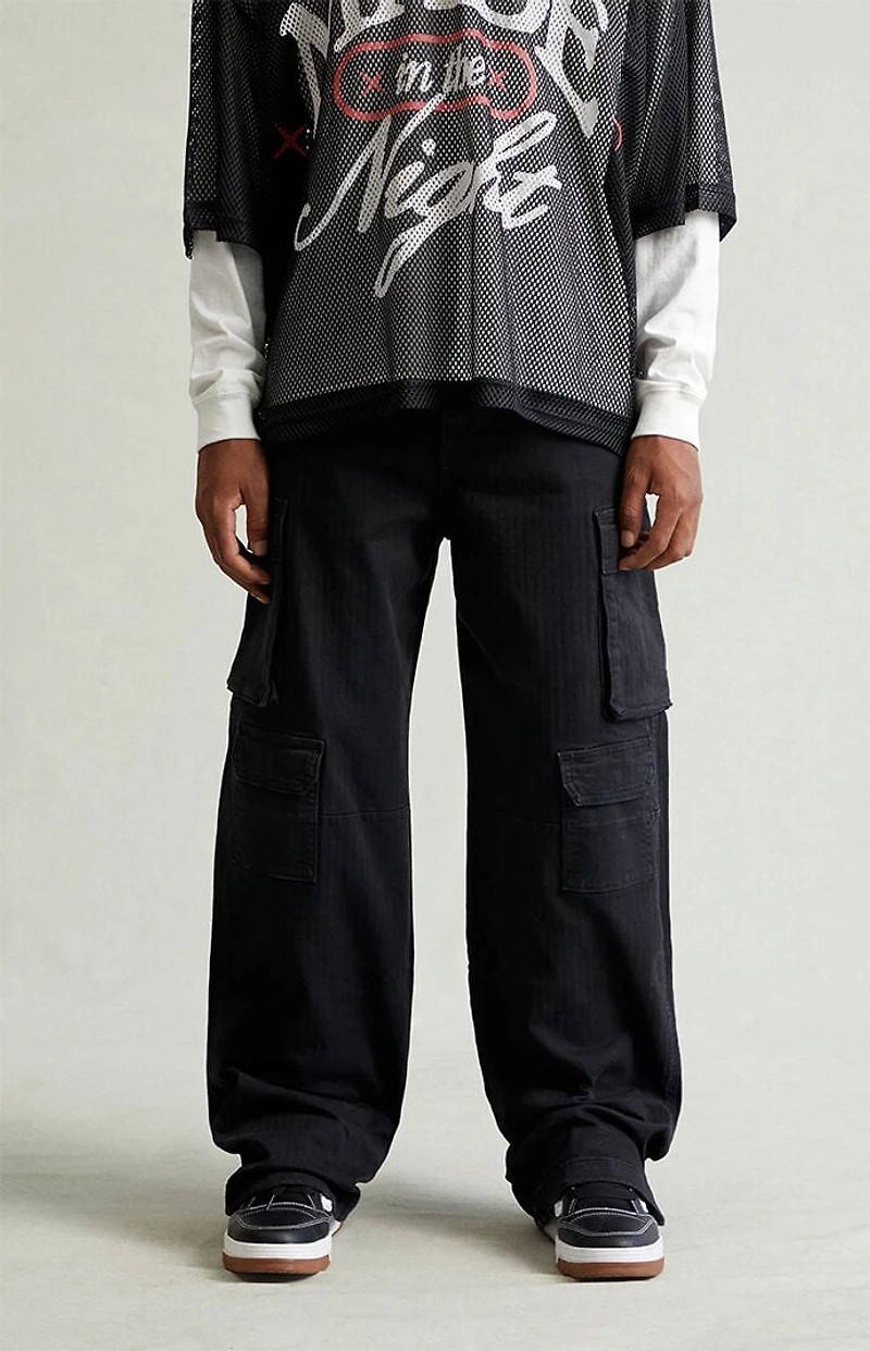 Pacsun Blake Extreme Baggy Pants Stretch Cargo Black