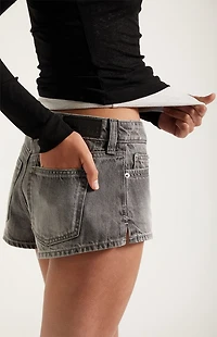 Pacsun Jamie Denim Micro Shorts Faded Black