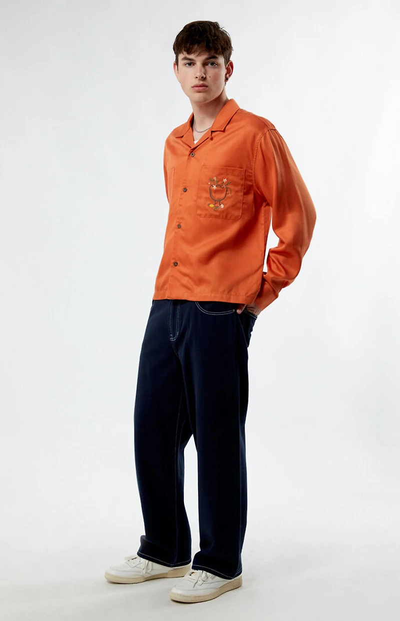 Pacsun Pubs Long Sleeve Camp Shirt