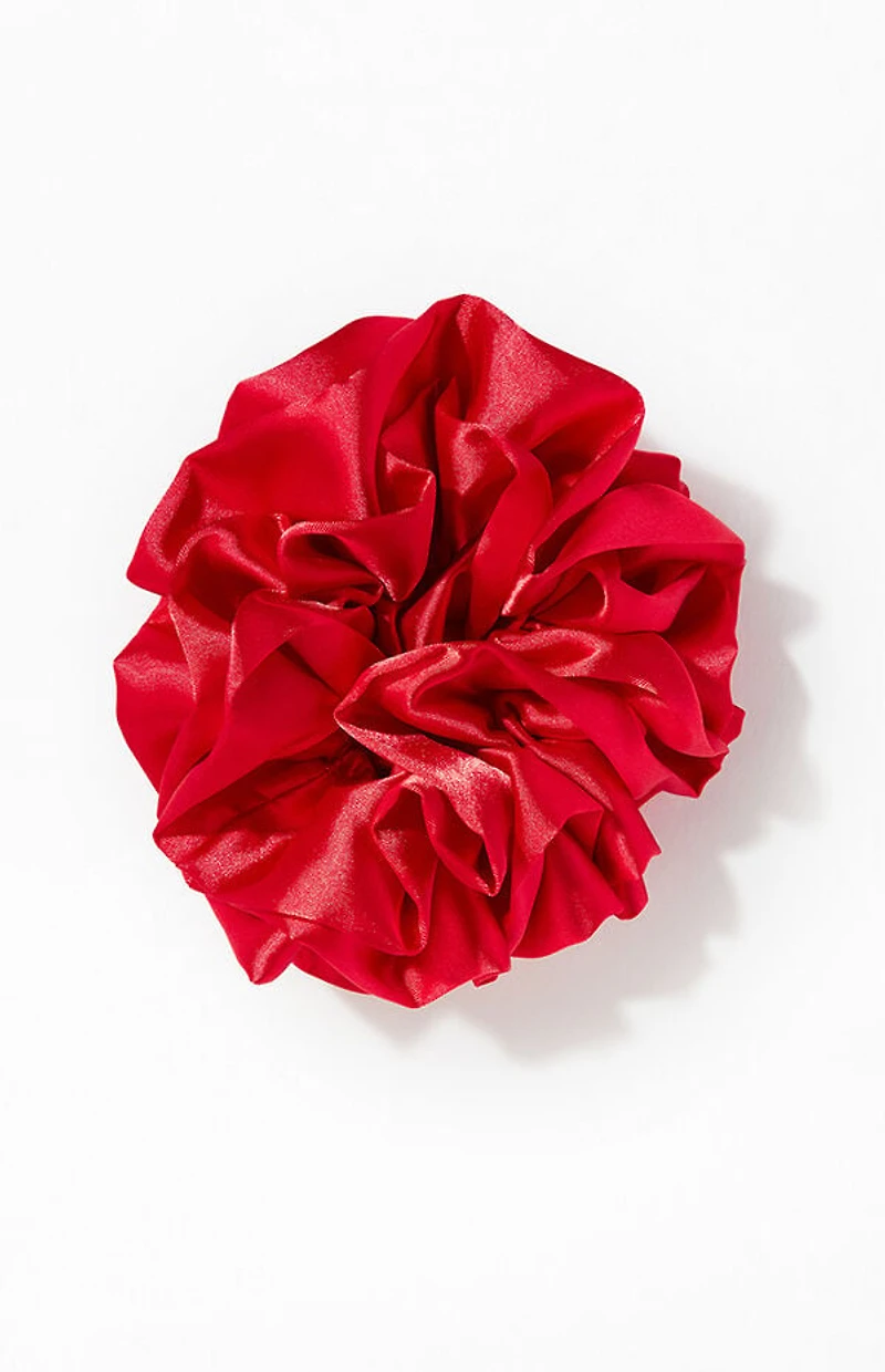 Pacsun Red Textured Hair Scrunchie