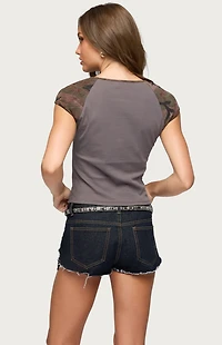 Edikted Camo Girl 89 T-Shirt