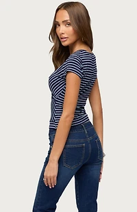 Edikted Naame Striped Wrap Top