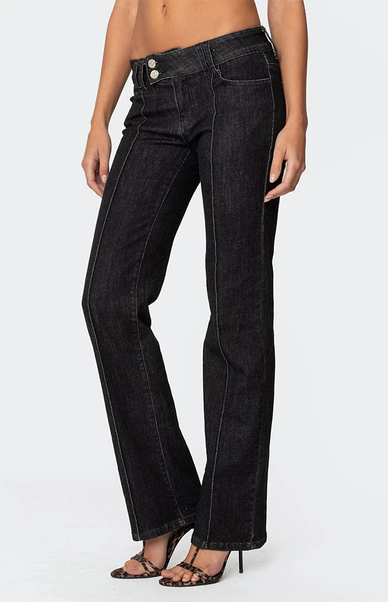 Edikted Avril Bootcut Low Rise Jeans