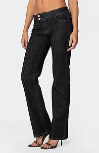 Edikted Avril Bootcut Low Rise Jeans