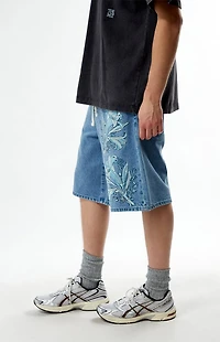 The Met x Pacsun Moon Flask Lily Baggy Denim Shorts