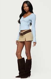 Edikted Mathilda Lacey Bell Sleeve Top