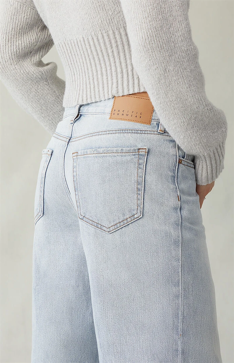 Pacsun Lena Low Rise Super Baggy Jeans Light Blue