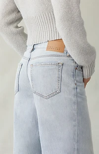 Pacsun Lena Low Rise Super Baggy Jeans Light Blue
