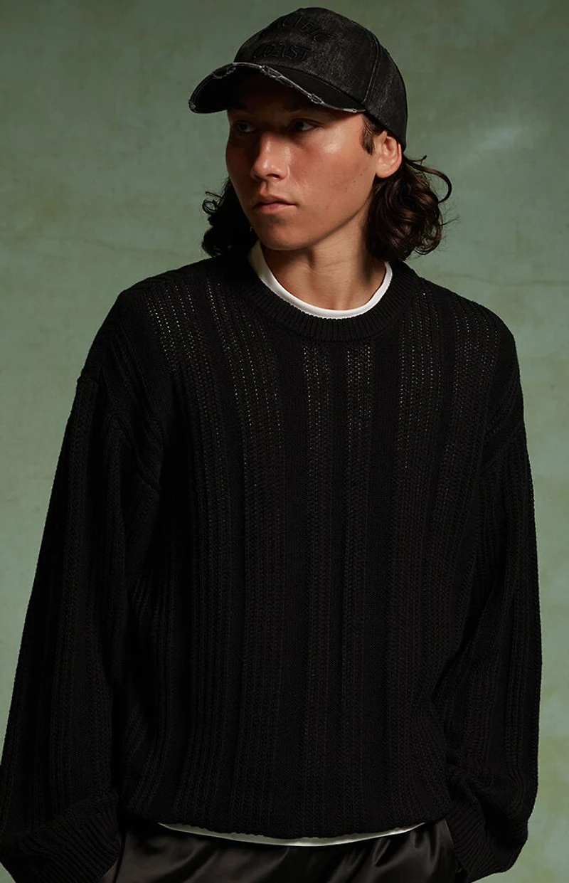 FIELD OF STUDY by Pacsun Tonal Stripe Long Sleeve Sweater