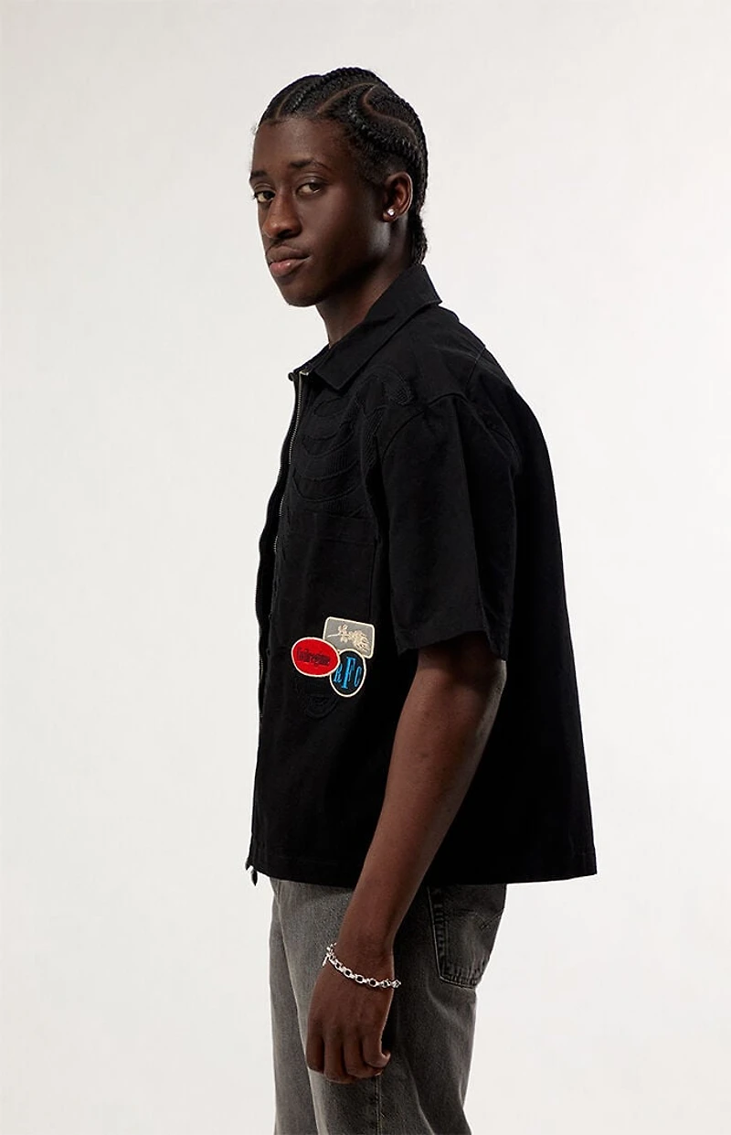 Civil Dealer Vince Zip Up Short Sleeve Shirt