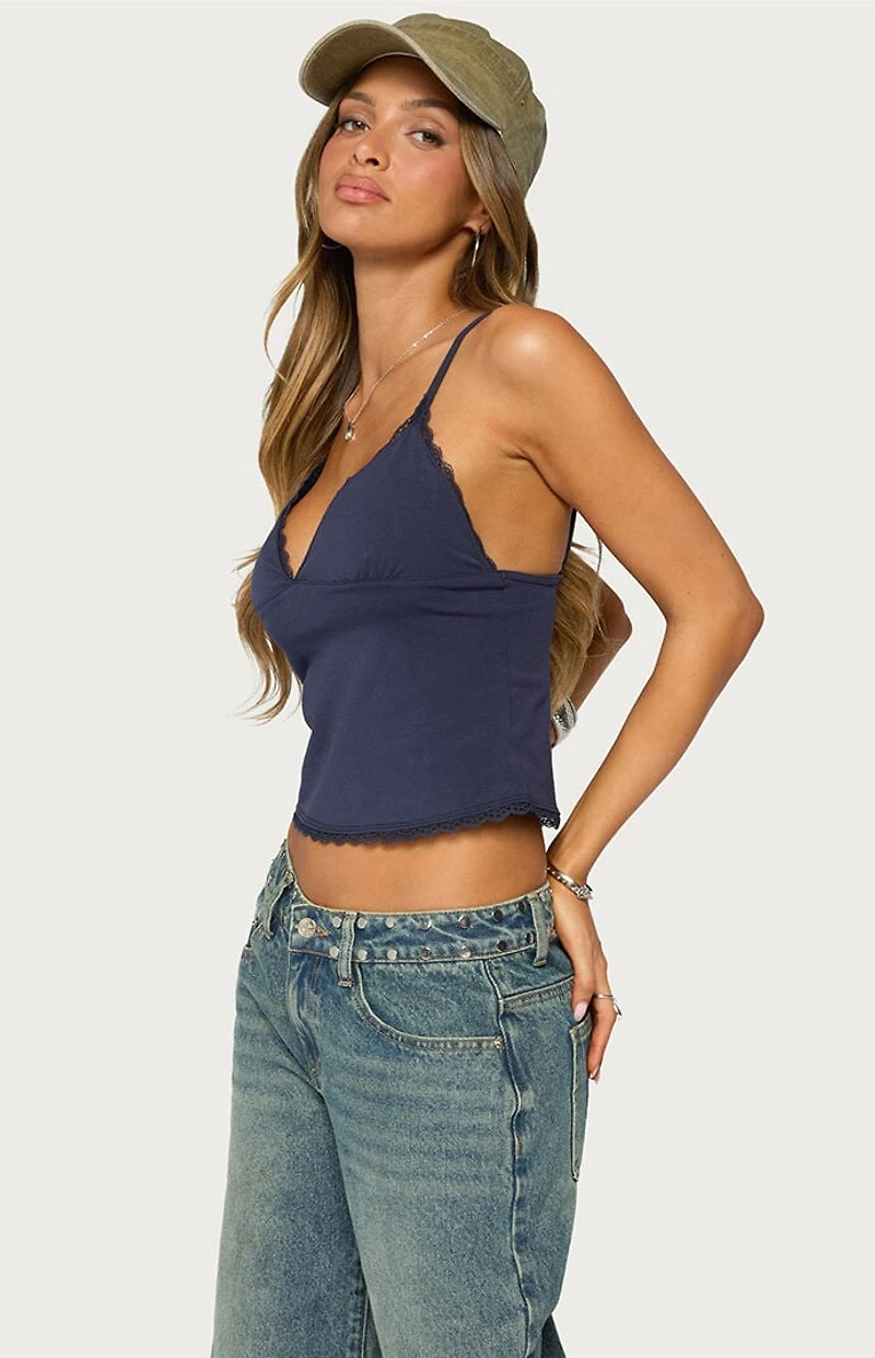Edikted Lotto Lacey V Neck Tank Top