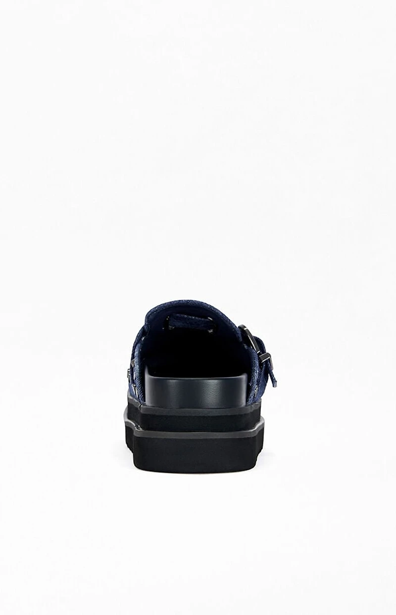 AZALEA WANG Women's Billie Denim Flatform Mules