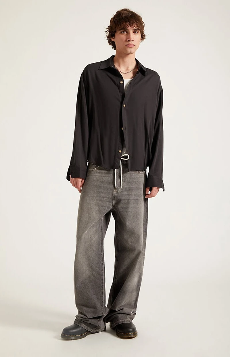 Pacsun Blake Extreme Baggy Jeans Drawstring Gray