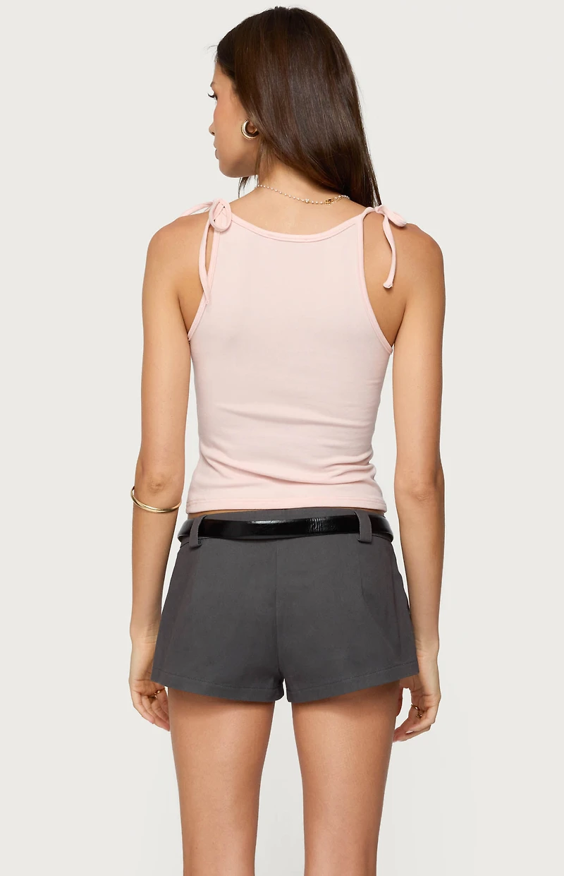Edikted Chrissy Tie Strap Tank Top