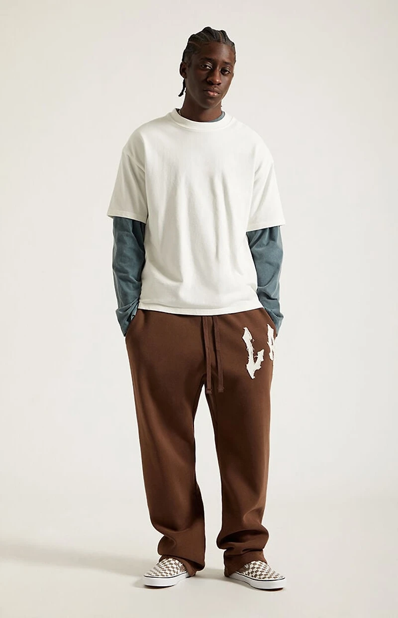 Pacsun LA Raw Applique Baggy Sweatpants