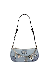 True Religion Horseshoe Chain Denim Shoulder Bag