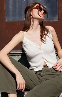 John Galt White V-Neck Tank Top