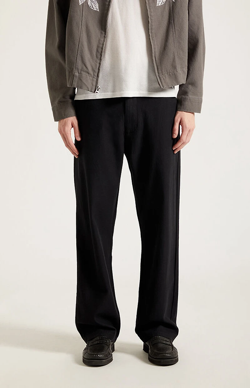 Pacsun Black Straight Leg Linen Pants