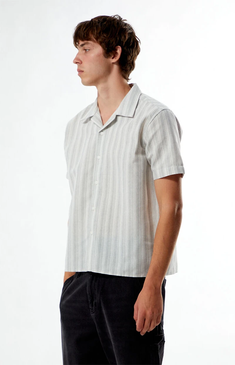Pacsun Striped Linen Camp Shirt