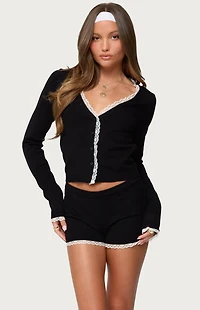 Edikted Sansa Lacey Knit Cardigan