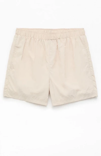 Pacsun Oatmeal Baggy 4.5" Swim Trunks