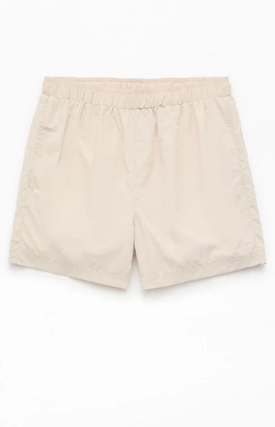 Pacsun Oatmeal Baggy 4.5" Swim Trunks