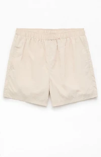 Pacsun Oatmeal Baggy 4.5" Swim Trunks