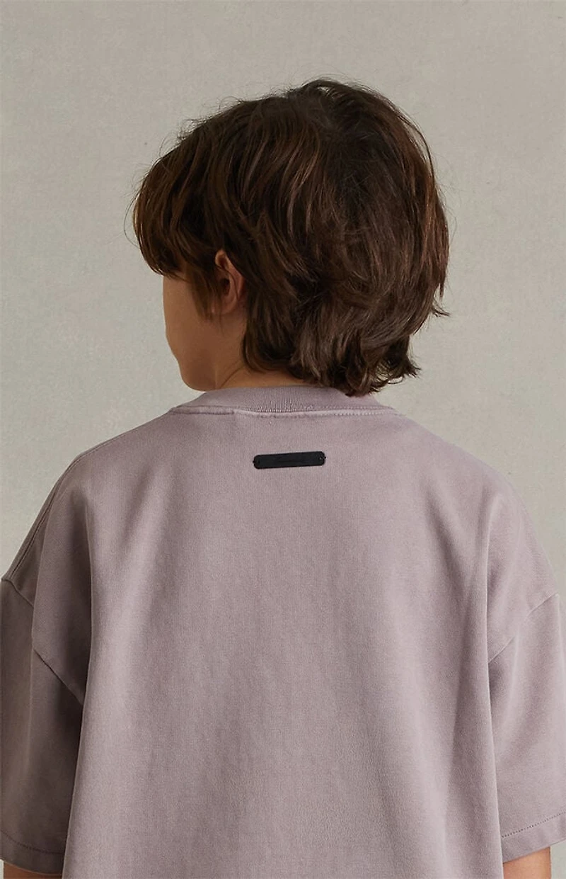 Fear of God ESSENTIALS Kids Faded Mauve Campus ’90s Short Sleeve T-Shirt