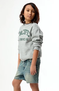 Pacsun Kids Baggy Denim Shorts Medium Blue Tinted