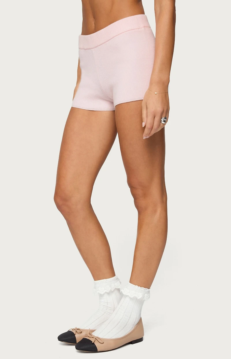 Edikted Lorie Ribbed Knit Shorts