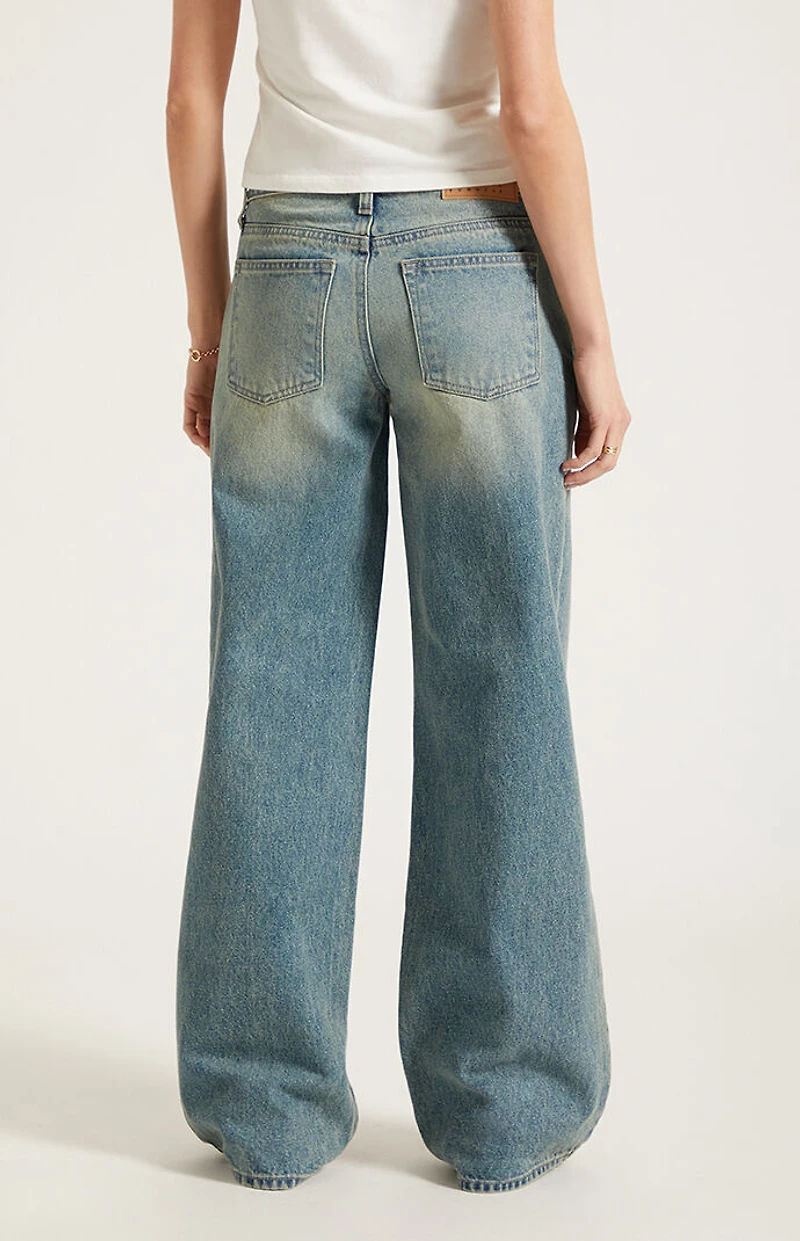 Pacsun Casey Low Rise Baggy Jeans Medium Blue Tint