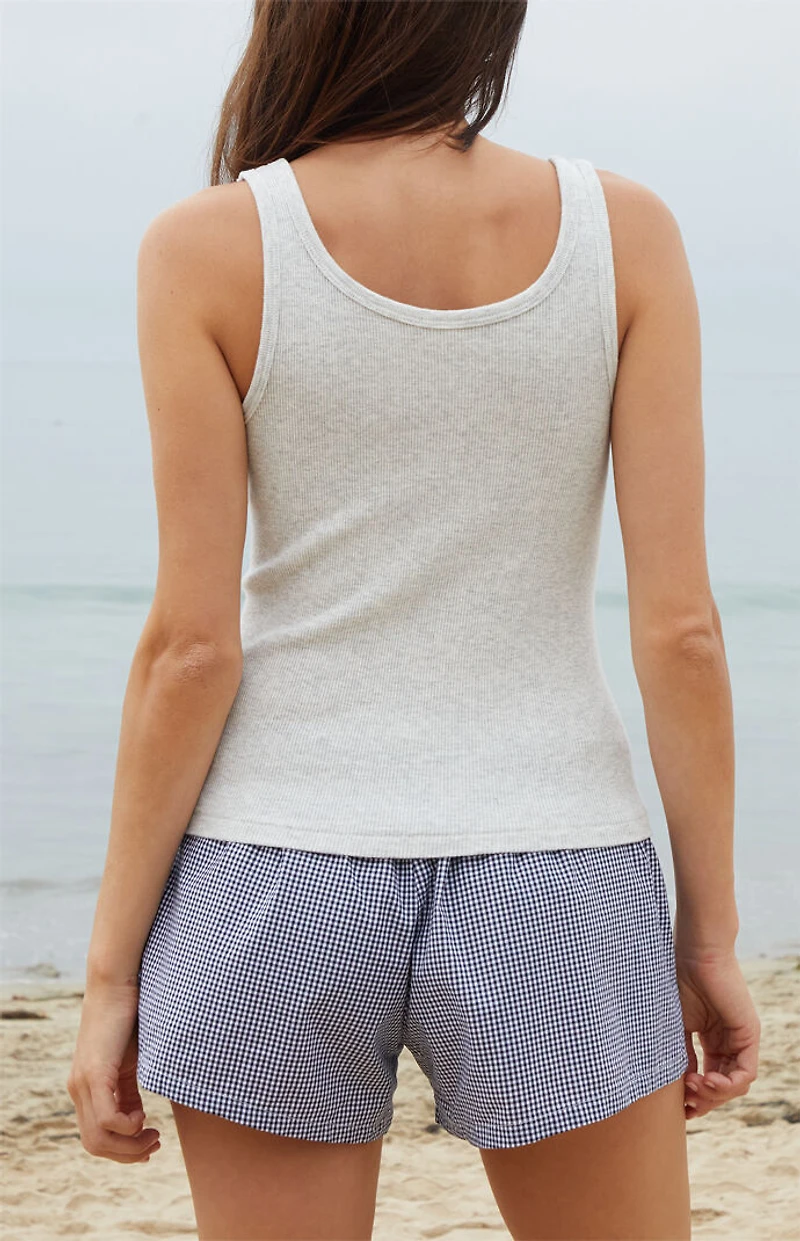 John Galt Silver Newport Embroidered Beyonca Tank Top