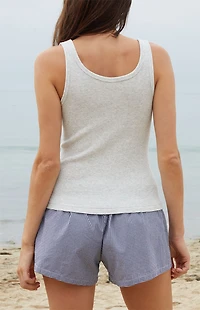 John Galt Silver Newport Embroidered Beyonca Tank Top