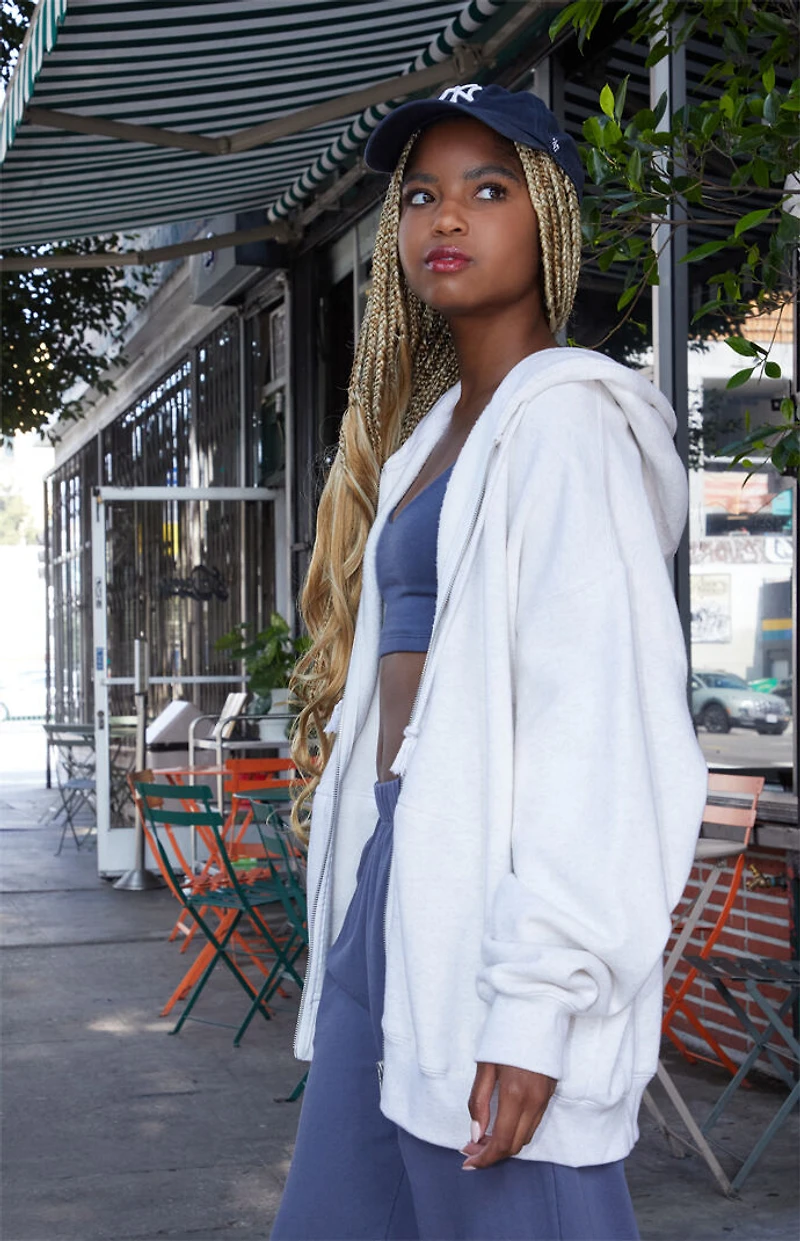 John Galt Heather Grey Christy Full Zip Hoodie